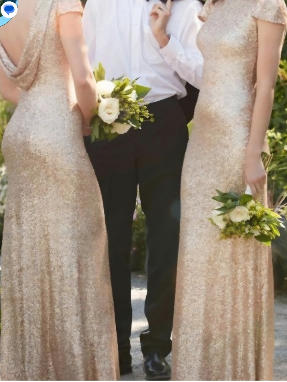 SORELLA VITA Gold Sequin Maxi Column Dress